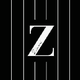 Schwarze Grafik mit einem großen weißen "Z" in der Mitte und vertikalen Streifen.