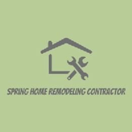 House logo with wrench and hammer, text: "Spring Home Remodeling Contractor."