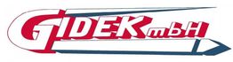 Logo mit dem Schriftzug "GIDEK mbH" in roter und blauer Schrift auf weißem Hintergrund.