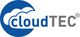 Logo mit blauem Kreis, Wolke und Text "cloudTEC" in Blau und Grau.