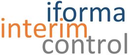 Logo met de woorden "interim iforma control" in verschillende kleuren en lettertypes.