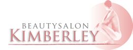 Logo van Beautysalon Kimberley, met gestileerde afbeelding van een zittende persoon.