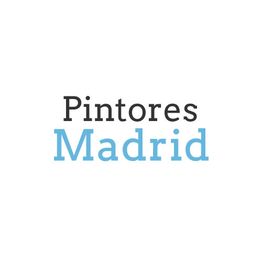 Texto "Pintores Madrid" en negro y azul sobre fondo blanco.
