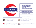 Visitenkarte mit IT-Dienstleistungen und Kontaktdetails von CES-Kiel, inklusive Webseite.