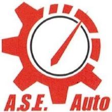 Red gear logo with speedometer and "A.S.E. Auto" text.