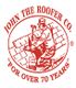 Logo of John the Roofer Co. with an illustration of a roofer and text: "For Over 70 Years."