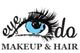 Stylized eye with "Eye Do" text, below reads "Makeup & Hair" in bold.