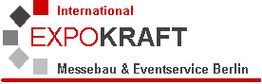 Logo von International ExpoKraft, Messebau & Eventservice Berlin mit geometrischen Formen.