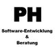 Text: "PH Software-Entwicklung & Beratung" in schwarzer Schrift auf weißem Hintergrund.