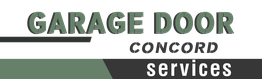Logo for "Garage Door Concord Services" in green, black, and white.