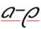 Das Bild zeigt die Handschrift: "a-ρ" mit roter Unterstreichung.