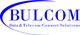 Logo von BULCOM mit blauem Schriftzug und Slogan "Data & Telecom Connect Solutions".
