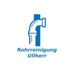 Logo von Rohrreinigung Ullherr mit blauem Rohrsymbol.