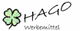 Kleeblatt und Text "HAGO Werbemittel".