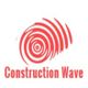 Red spiral logo with the words "Construction Wave" below it.