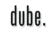 Schwarzer Text "dube." auf weißem Hintergrund.