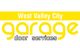 "Logo for West Valley City Garage Door Services in yellow and white text."
