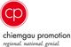 Logo mit rotem Kreis und den Buchstaben "cp", darunter "chiemgau promotion" und Slogan.