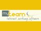 Logo mit Text: "my team" in Gelb und Grau, darunter "internet . werbung . software".
