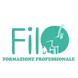 Logo di "Filo Formazione Professionale" con un cavallo stilizzato in cerchio verde.