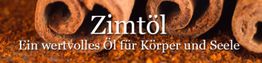 Nahaufnahme von Zimtstangen mit dem Text "Zimtöl: Ein wertvolles Öl für Körper und Seele".