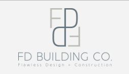 Logo of FD Building Co. with "Flawless Design + Construction" slogan.