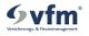 Logo von vfm, Versicherung- & Finanzmanagement, mit stilisiertem Symbol links vom Schriftzug.