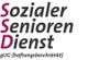 Logo mit Schrift: "Sozialer Senioren Dienst, gUG (haftungsbeschränkt)" in Schwarz und Magenta.