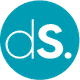 Blaues Logo mit den Buchstaben "dS." in einem Kreis.
