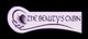 Logo viola con scritta "The Beauty's Cabin" e disegno di ciglia stilizzate.