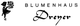 Logo von Blumenhaus Dreyer: Mädchen mit Blumenstrauß, daneben der Schriftzug "Blumenhaus Dreyer".