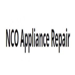 Text reads "NCO Appliance Repair" in bold, black font on a white background.