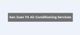 Text: "San Juan TX Air Conditioning Services" on a gray rectangular background.