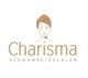 "Logo van Charisma Schoonheidssalon met gestileerd vrouwenhoofd met tulband erboven."