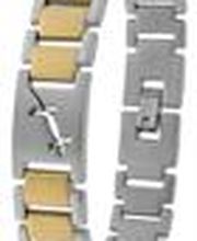 Edelstahlarmband mit Goldabsetzung