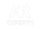 Zwart-wit logo met de tekst "AR EXPERTS" in hoofdletters.
