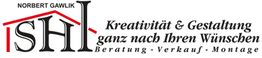 Logo von SHI mit Schriftzug: Kreativität & Gestaltung ganz nach Ihren Wünschen.