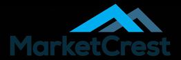 Logo of MarketCrest with blue mountain peaks above the company name.