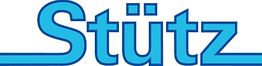 Text „Stütz“ in blauen Buchstaben auf weißem Hintergrund.