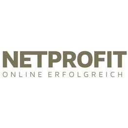 Logo mit der Aufschrift: "NETPROFIT Online Erfolgreich" in Großbuchstaben.