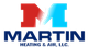 Logo of Martin Heating & Air, LLC, featuring a red and blue stylized "M."