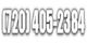 Phone number in bold: (720) 405-2384.