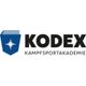 Logo der Kodex Kampfsportakademie, blauer Schild mit Stern neben dem Schriftzug.