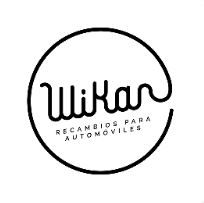 Logo de Wikar, recambios para automóviles, dentro de un círculo.