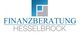Logo der Finanzberatung Hesselbrock mit blaugrauem Symbol und Schriftzug.