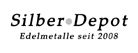 Logo von "Silber Depot" mit dem Text "Edelmetalle seit 2008" darunter.