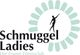 Schmuggel Ladies Logo: Silhouette einer Frau in Bewegung, umrahmt von grünen Strahlen.