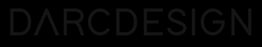 Schwarzer Hintergrund mit dem Wort "DARCDESIGN" in dunkler Schrift.