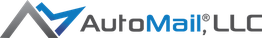 Logo displaying "AutoMail, LLC" with stylized blue and gray geometric shapes.