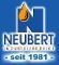 Logo von Neubert Kunststofftechnik, blaues N und Flamme, Text: "seit 1981".